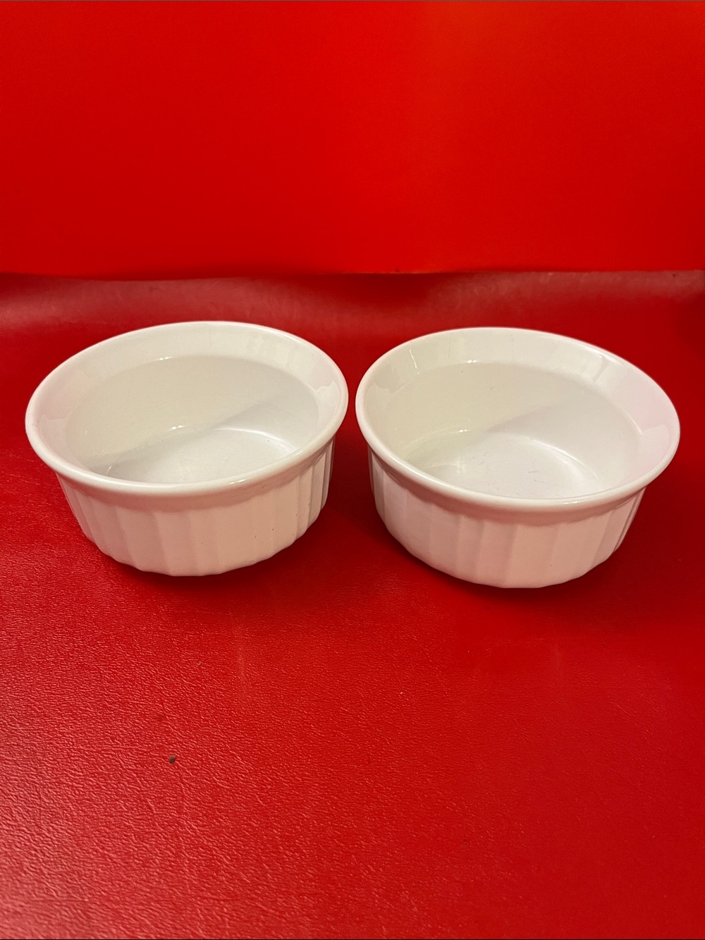 Corningware french White stoneware 7 oz set of 2